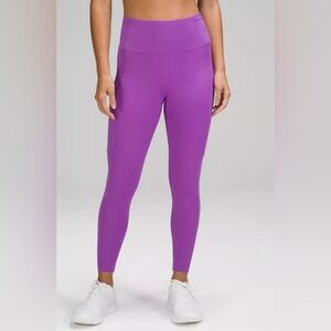 NEW Lululemon Fast and Free High-Rise Crop 23" Pockets, size 10, Moonlit Magenta